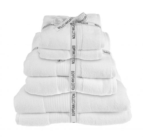 HÅNDKLESETT LUKSUS I EGYPTISK BOMULL 2PK HVIT