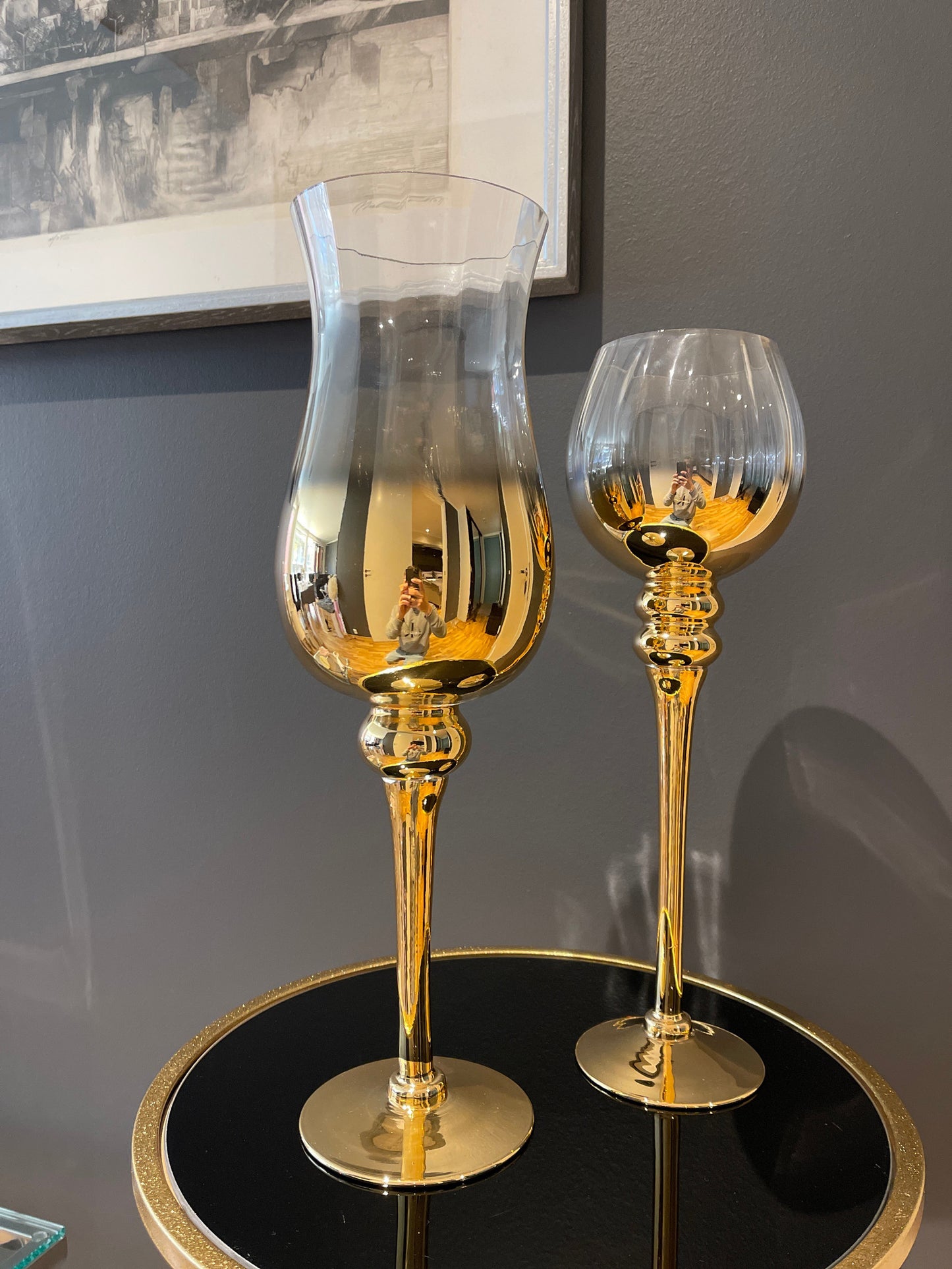 LYSESTAKE GOLDEN GLASS DUO 45CM