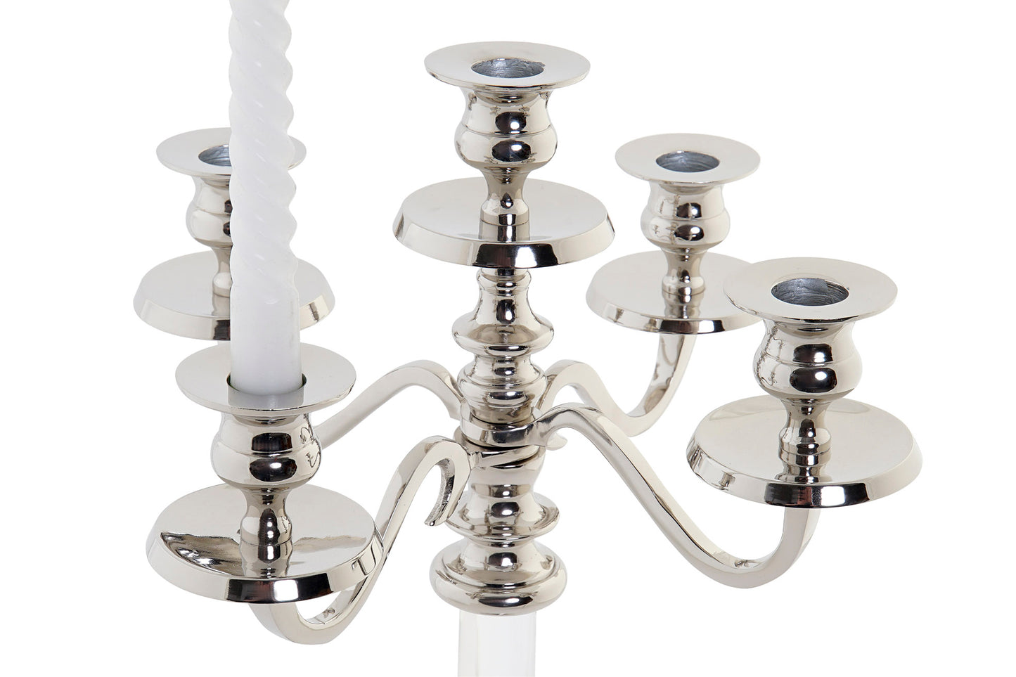 LYSESTAKE 5-ARMET MODERN SILVER