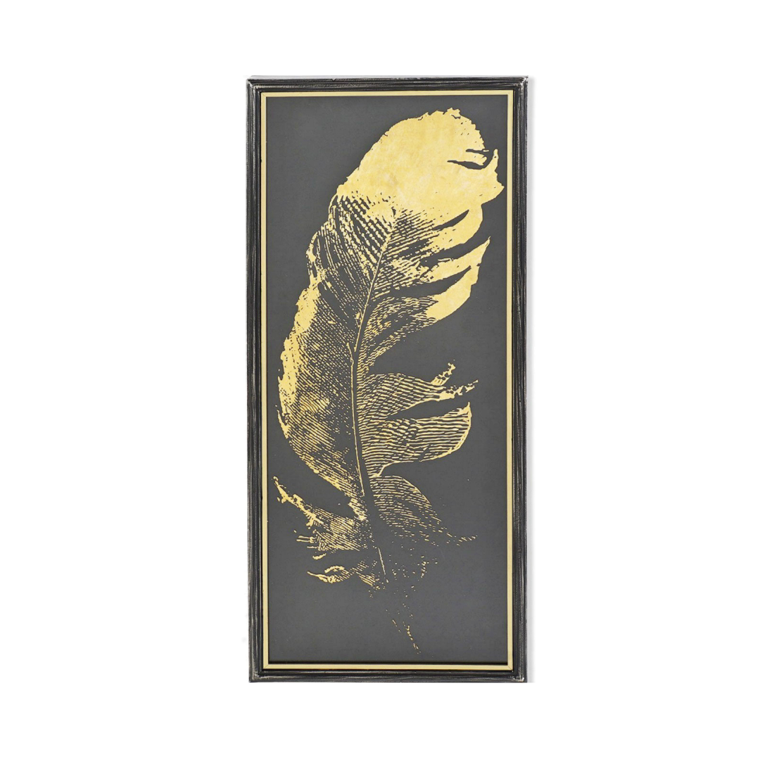 GLASSBILDE GOLDEN FEATHER 97X41CM