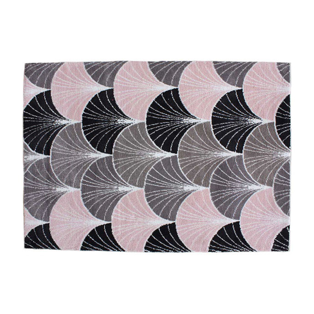 GULVTEPPE PINK & BLACK 180X120CM